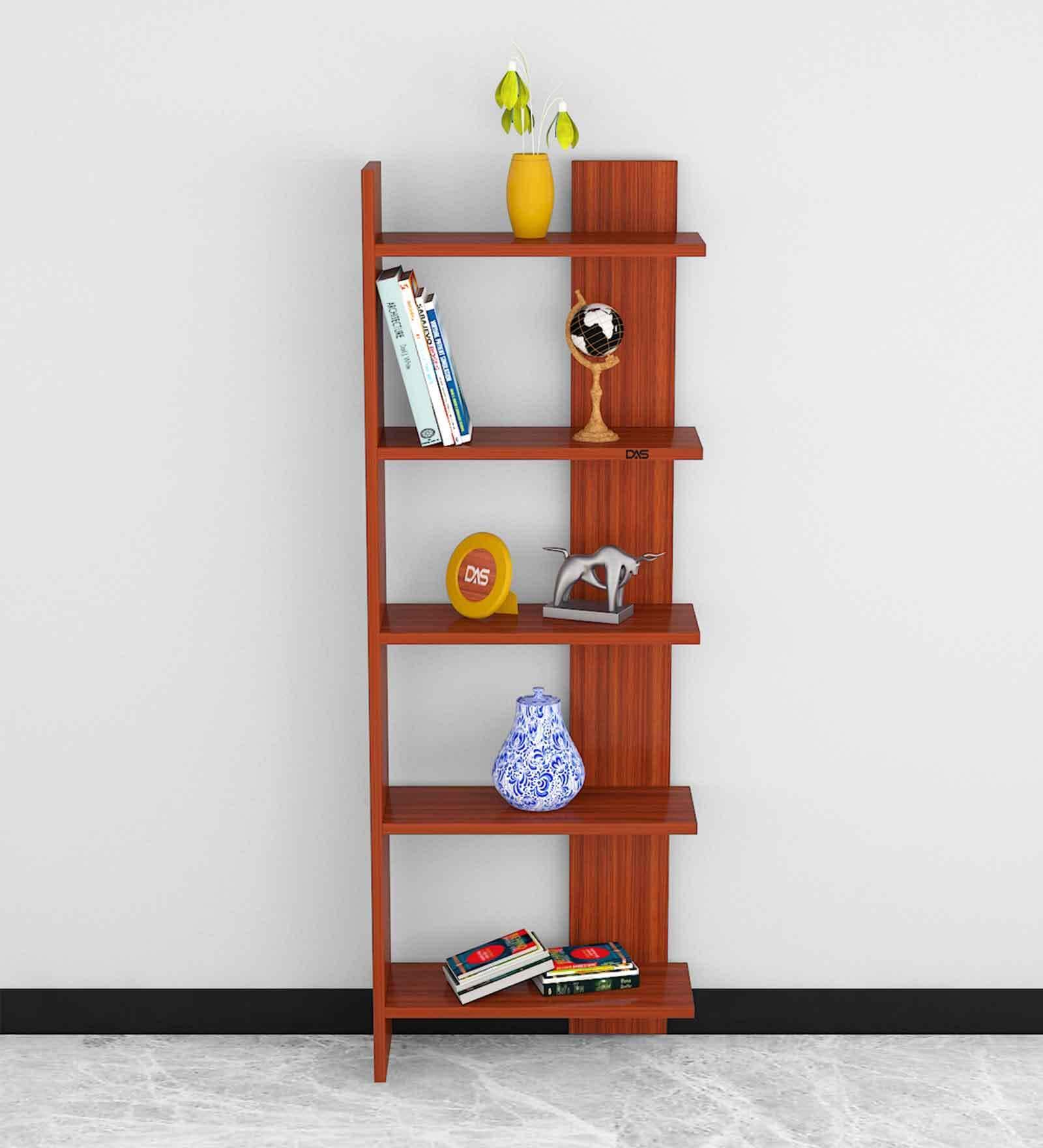 Aroma Floor Standing 5 Shelves Classic Walnut Finish