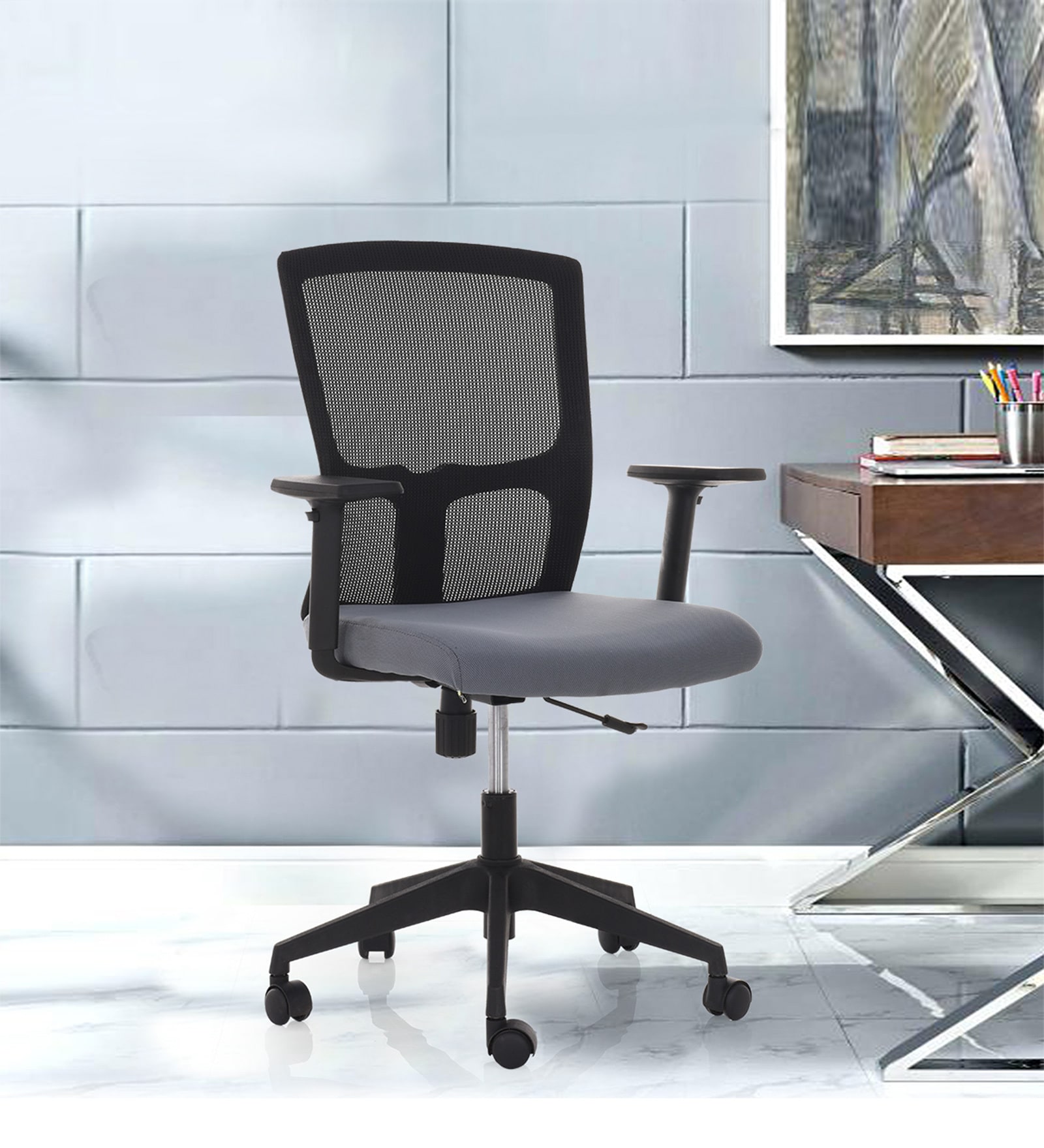 Buy Aegon Ergonomic Chair with Adjustable Arm Rest By Royaloak Online ...