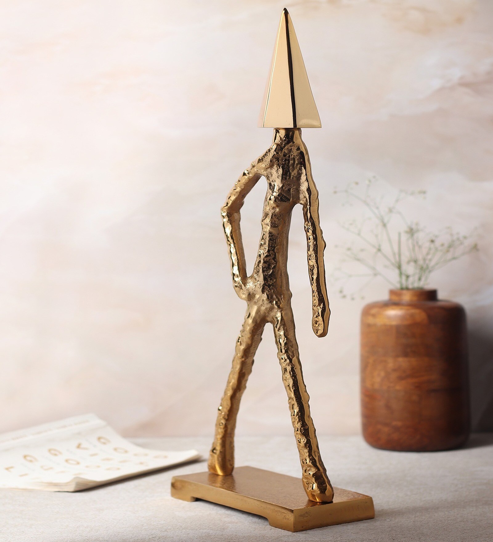 Arrowed Being Gold Aluminium Figurine