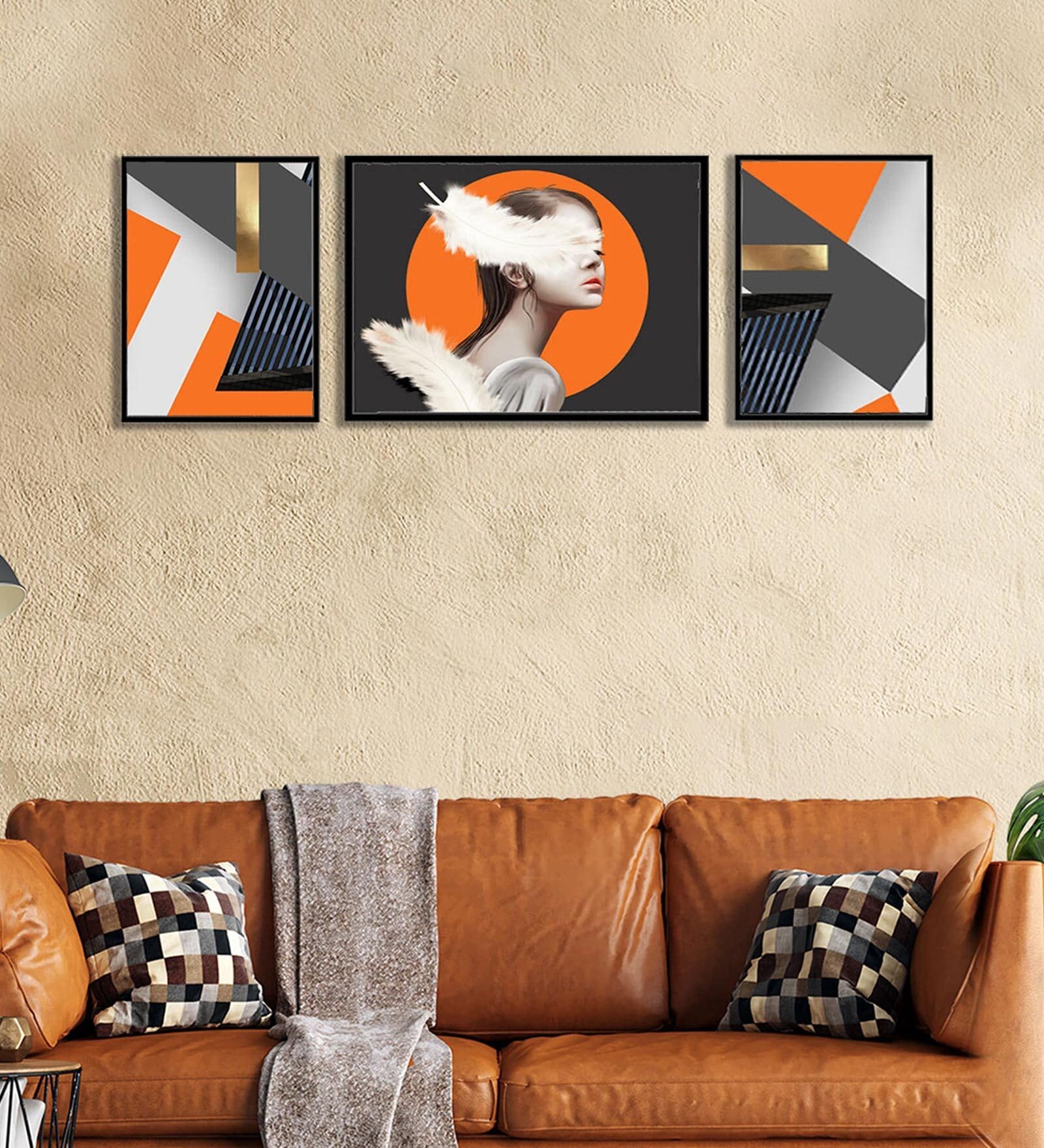 Art Street Shingora Abstract Modern Art Set of 3 Canvas Painting for Home D cor