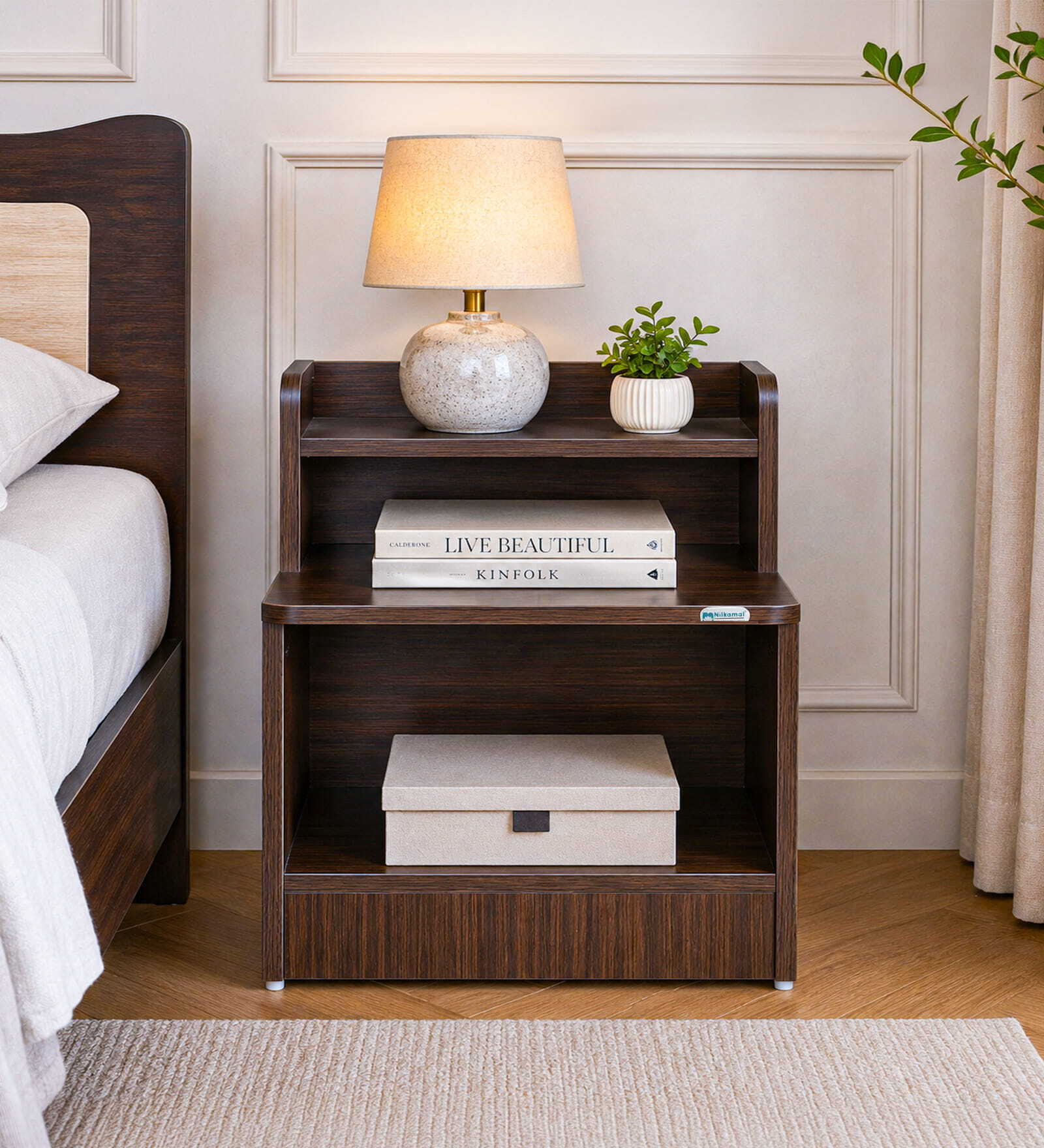 Arthur Night Stand In Legano Oak Dark Finish Arthur Night Stand In Legano Oak Dark Finish