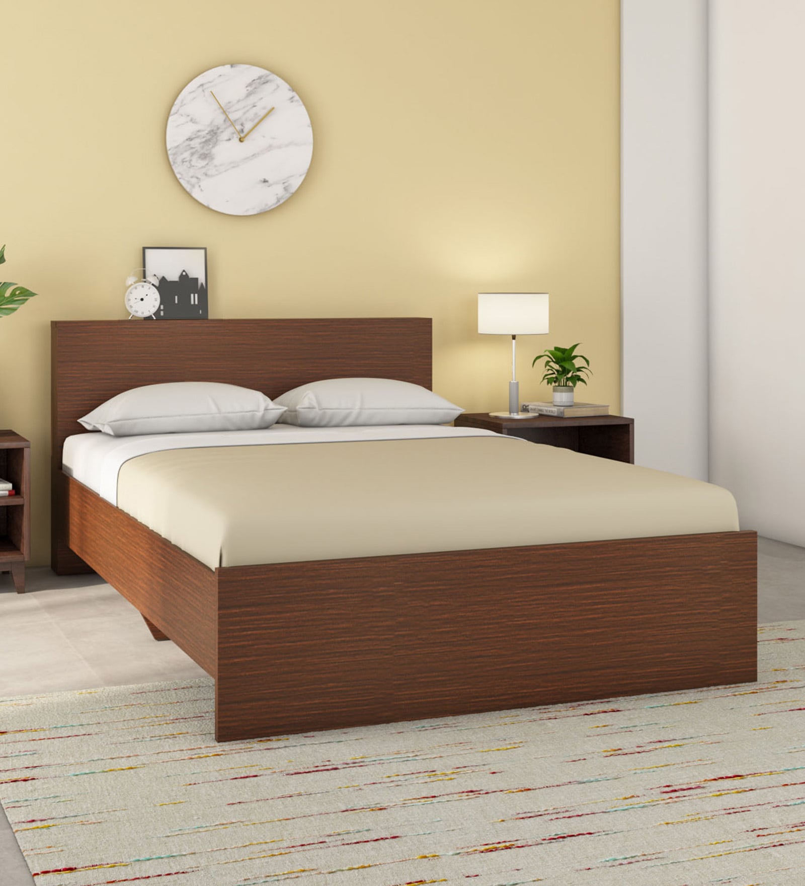 Arthur Plus Double Bed (Legno Oak Dark)
