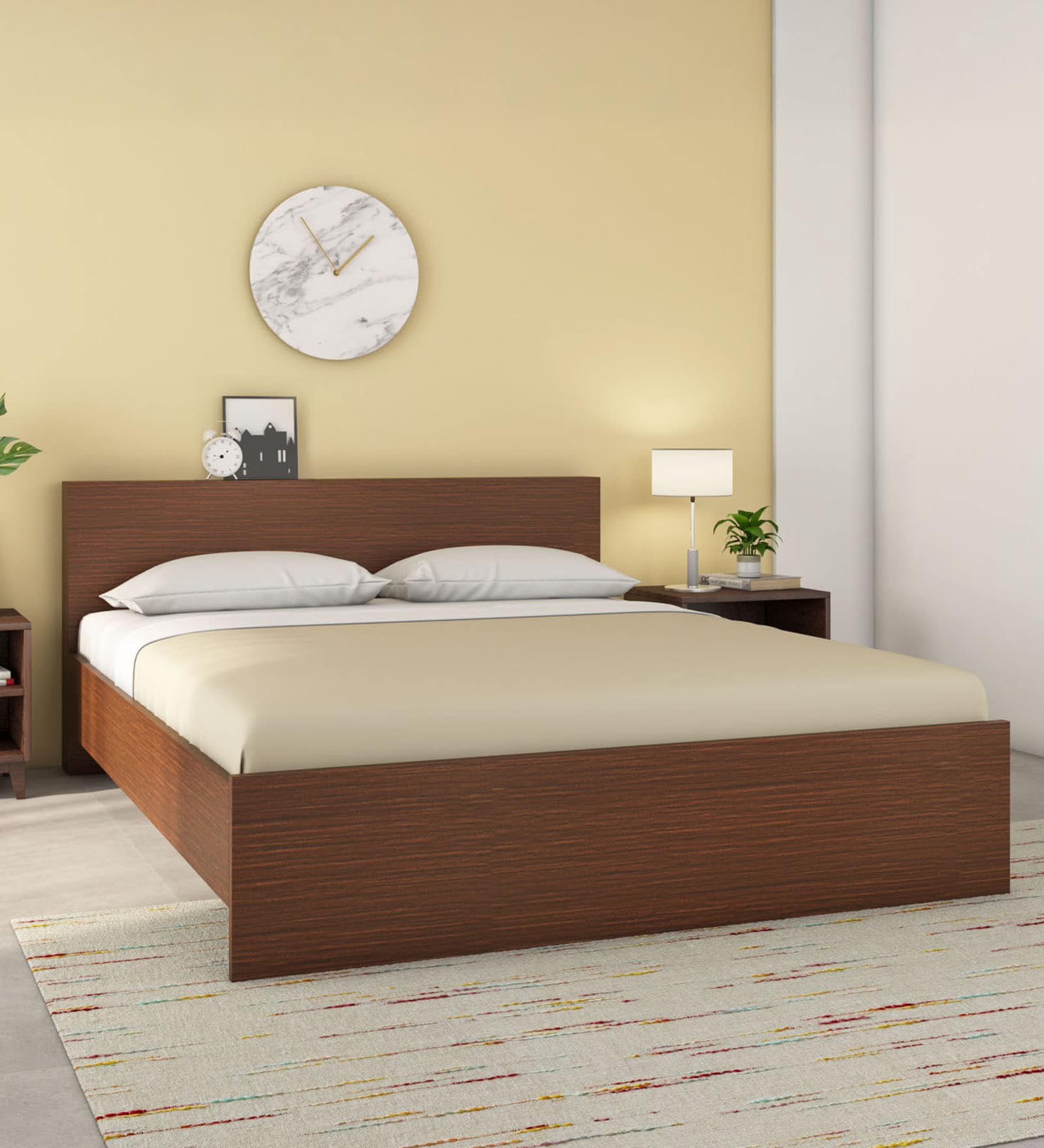 Arthur Plus King Sized Bed In Dark Legno Oak Finish