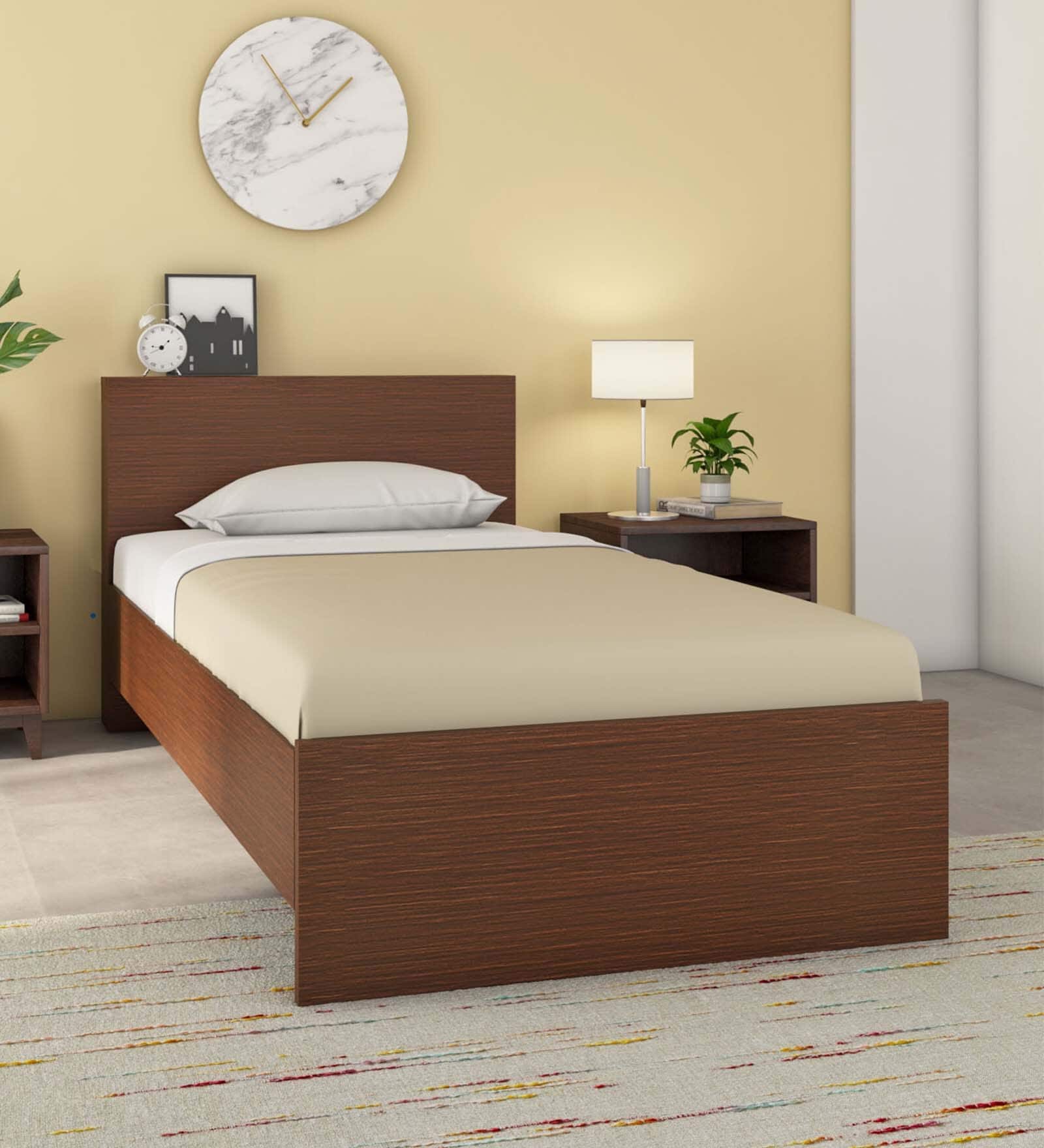 Arthur Plus Single Sized Bed In Dark Legno Oak Finish