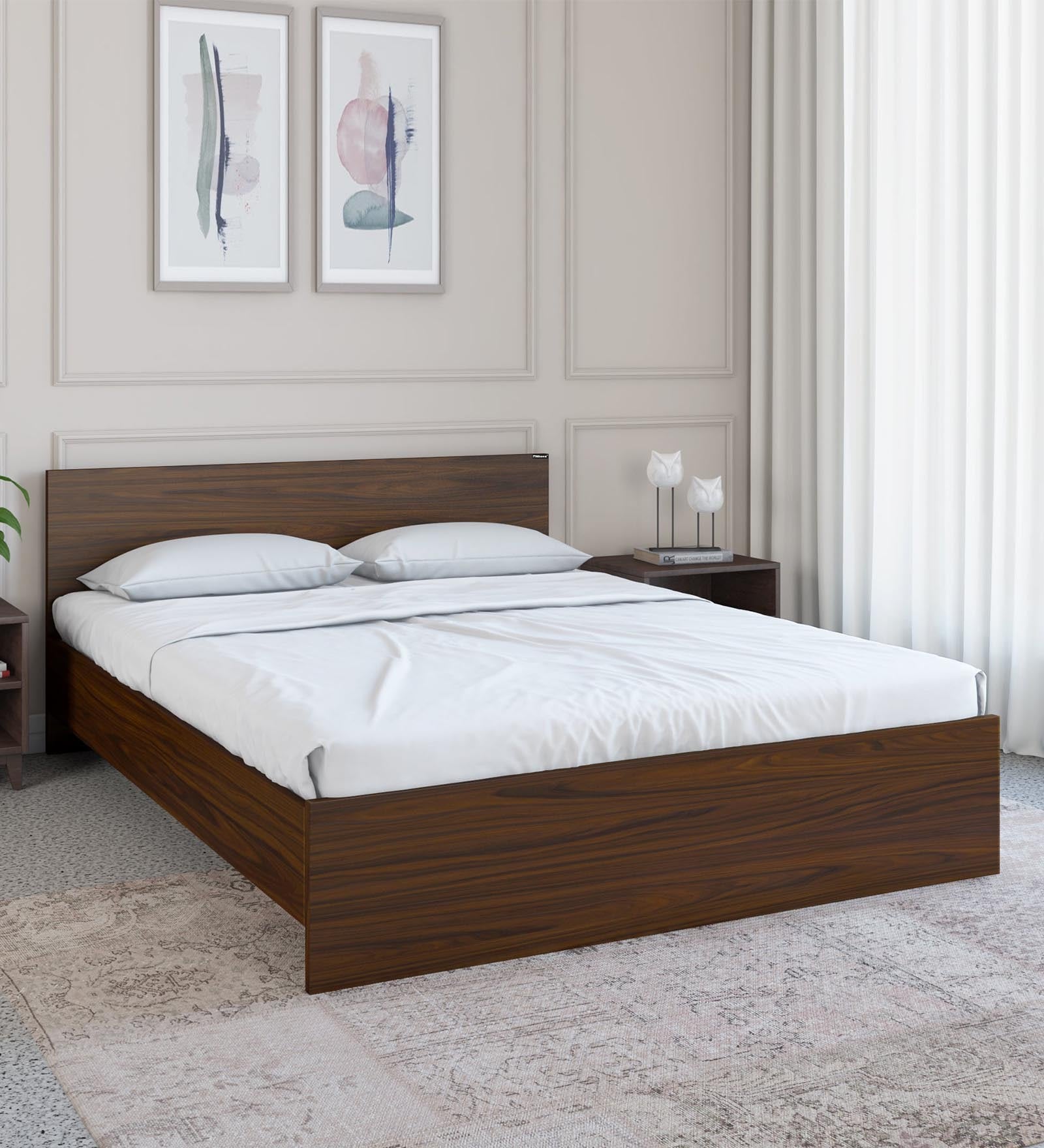 Buy Arthur Queen Size Bed in Walnut Finish at 41 OFF by Nilkamal