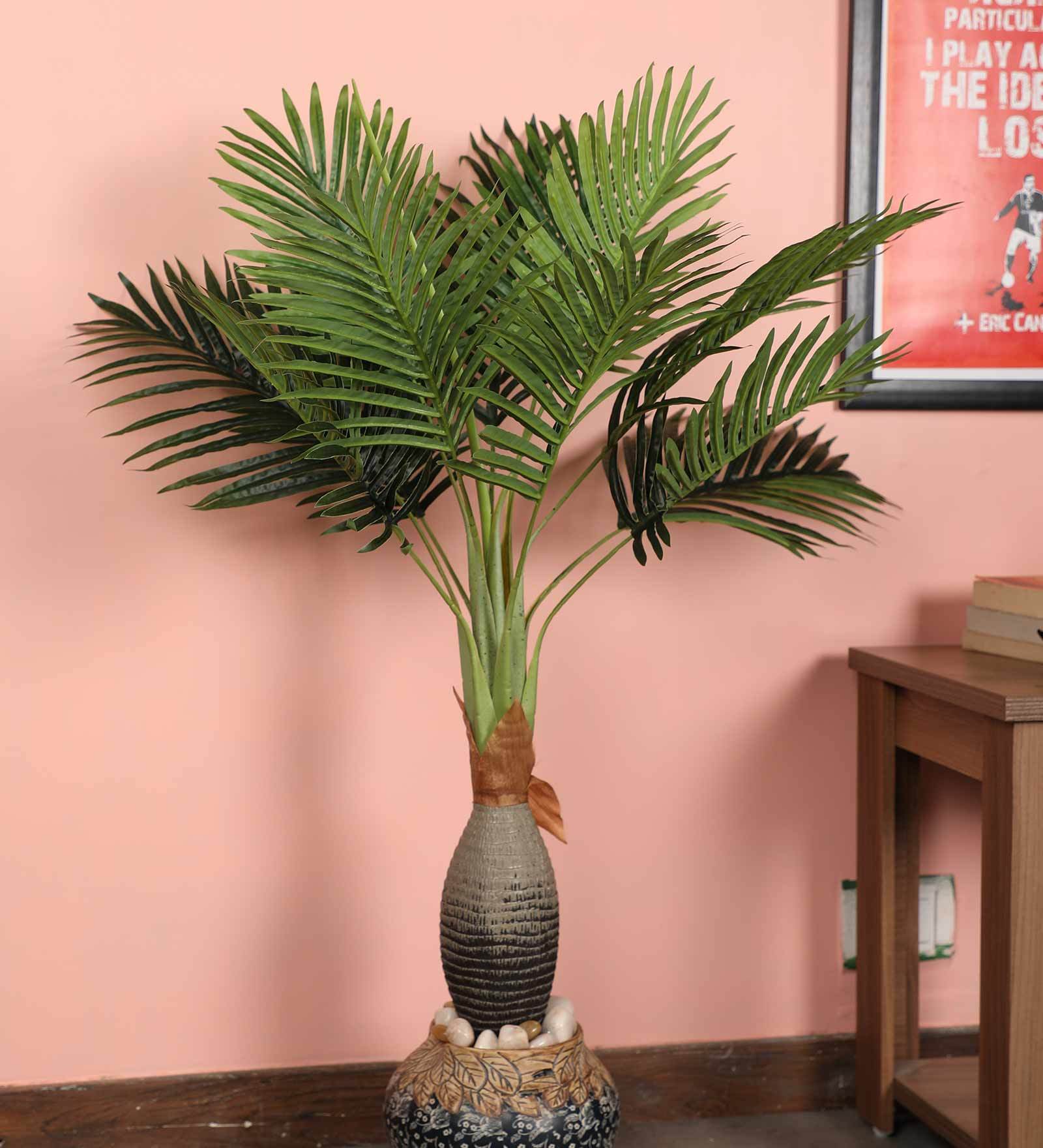 Green Artificial Fan Palm Plant without Pot