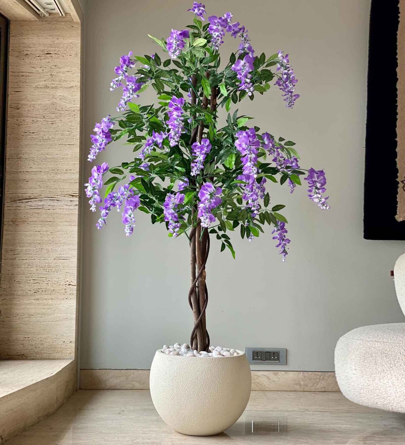 Buy Artificial Sweet Pea Midnight Blue Plant 5 Feet at 31 OFF by