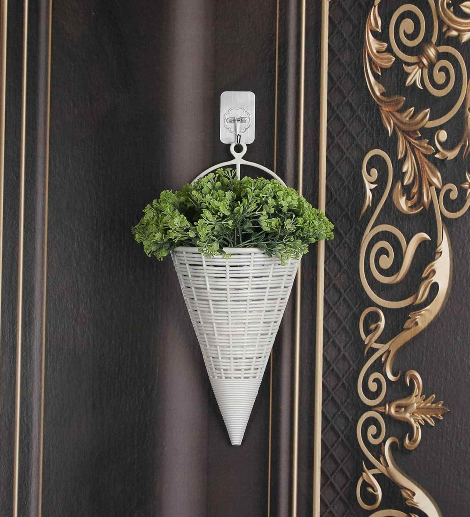 Artificial Wall Plant with Small Green Flowers