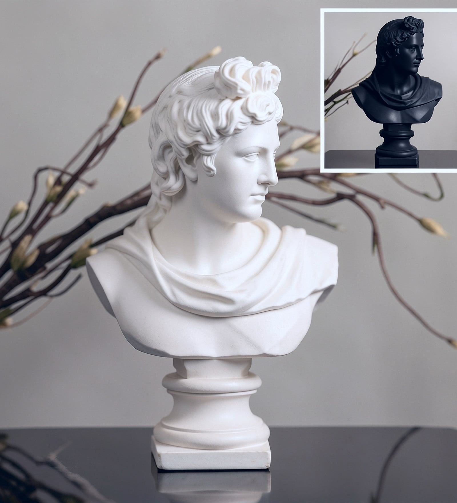 Classical Bust White Resin Showpiece