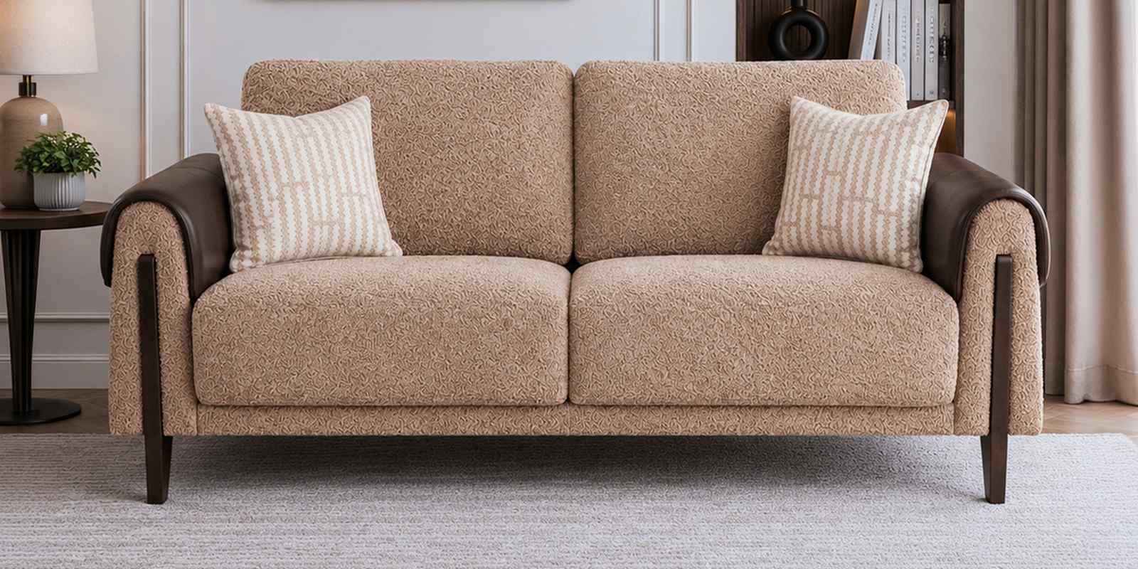 Arix 2 Seater Sofa In Brown Colour Arix 2 Seater Sofa In Brown Colour
