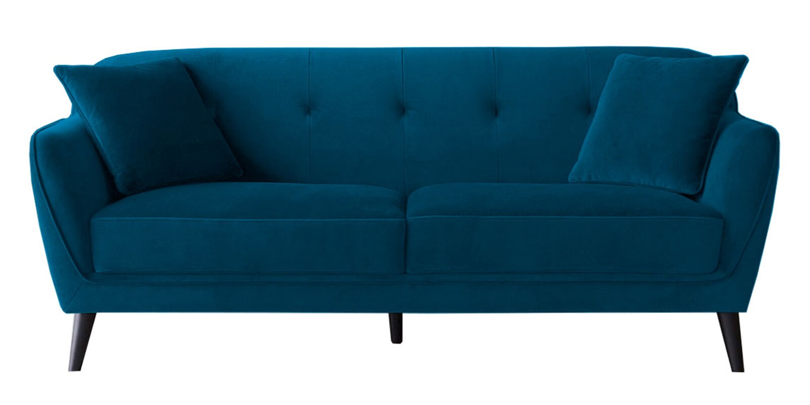 Buy Arizona Velvet 3 Seater Sofa in Teal Green Colour at 36 OFF by