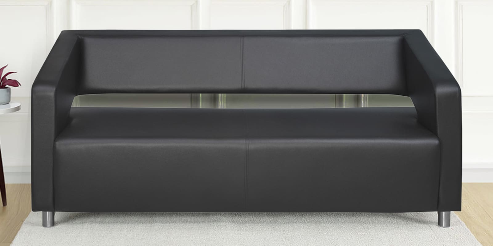 Arrow 3 Seater Sofa in Black Colour Arrow 3 Seater Sofa in Black Colour