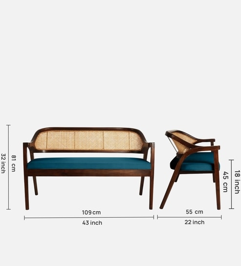 Arbor Teak Wood Settee In Brown Color