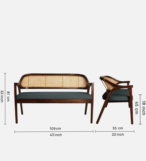 Arbor Teak Wood Settee In Brown Color