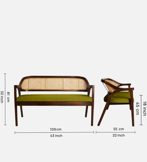 Arbor Teak Wood Settee In Brown Color