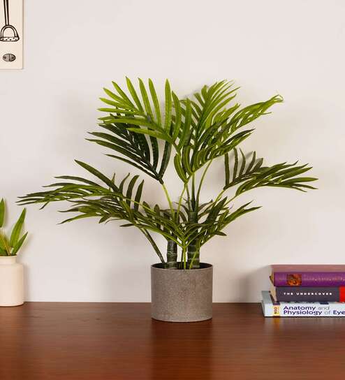 Artificial Areca Palm Plant with Black Pot