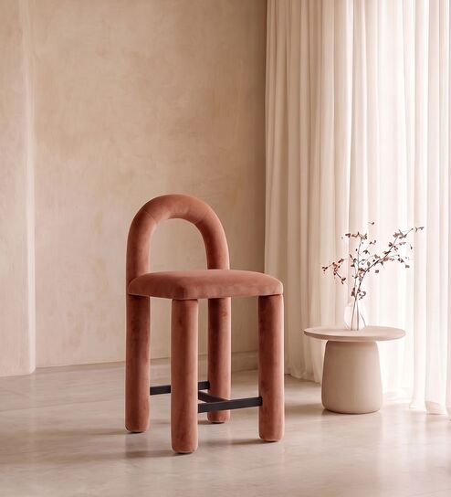 Arevex Arch Bar Stool In Brown Colour