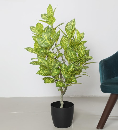4.Ft Artificial Croton Plants with Pot