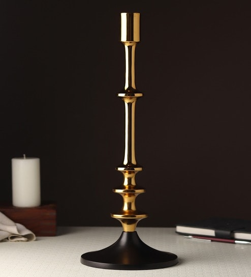 Aristea Gold Candle Holder Medium