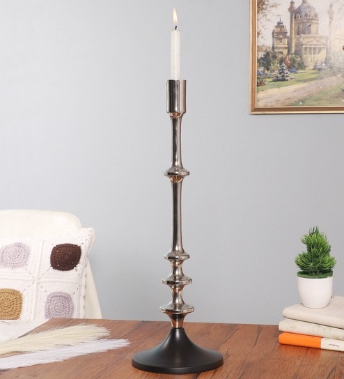 Aristea Silver Candle Holder Large