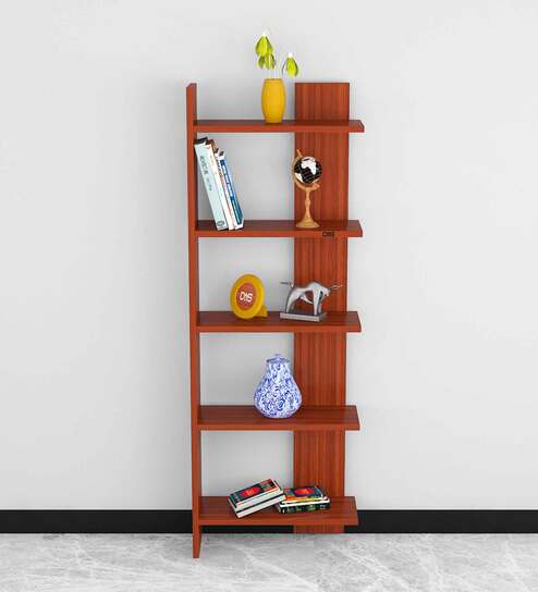 Aroma Floor Standing 5 Shelves Classic Walnut Finish