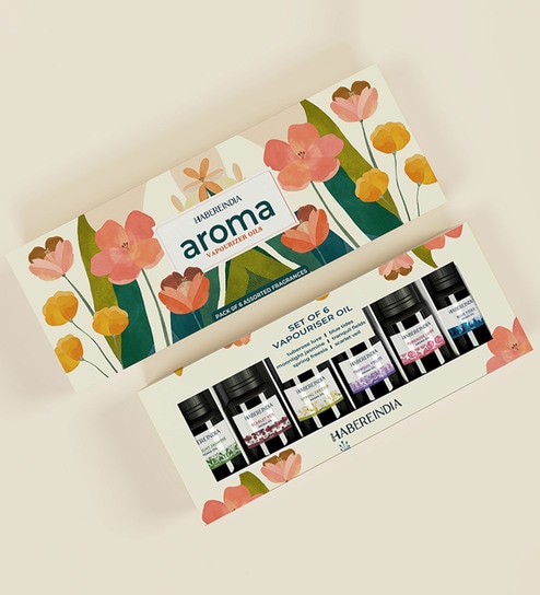 Set Of 6 Multicolor Collection Of 6 Fragrances Aroma Oil