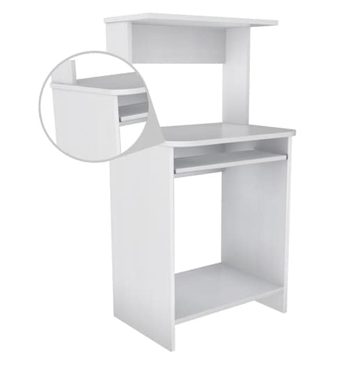 Buy Aron Computer Table In Satin White Finish By Casacraft Online