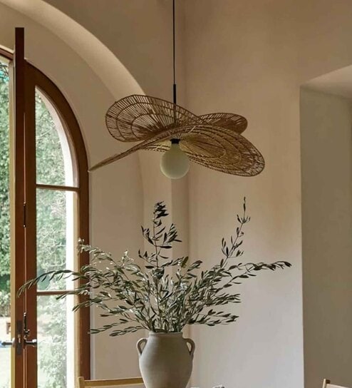 Arshia Handmade Rattan Cane Pendant Hanging Light (Beige)