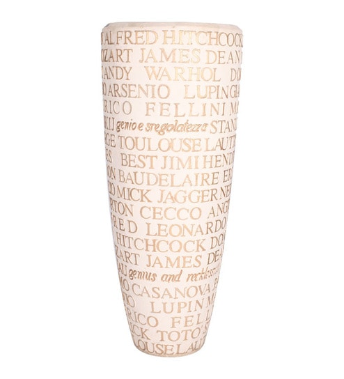 White Gold Powdered Stone Sato Lyrics Big Decorative Vase By Artelier