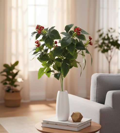 Artificial Red Blossom Stick - 1 pc