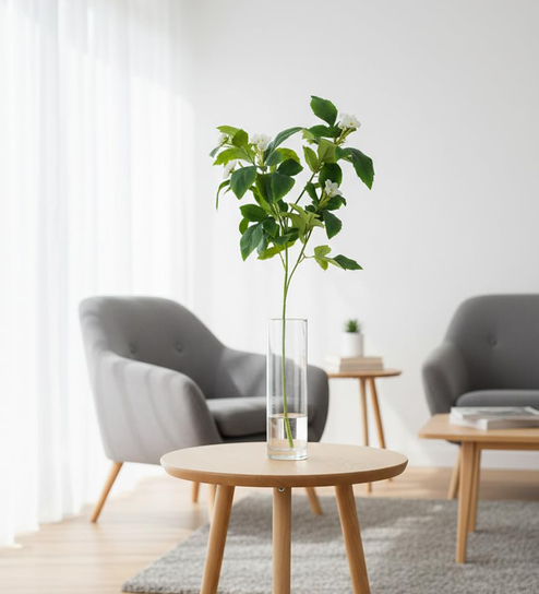 Artificial White Blossom Stick - 1 pc