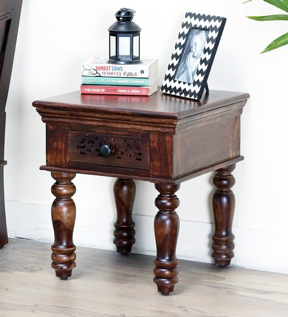 Buy Aramika Solid Wood Night Stand in Provincial Teak ...