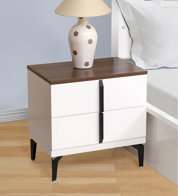 Buy Archer Night Stand In White Finish By Evok Online Contemporary Night Stands Tables Furniture Pepperfry Product