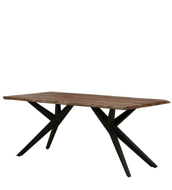 Buy Armin Six Seater Dining Table in Natural Acacia Finish - Bohemiana ...