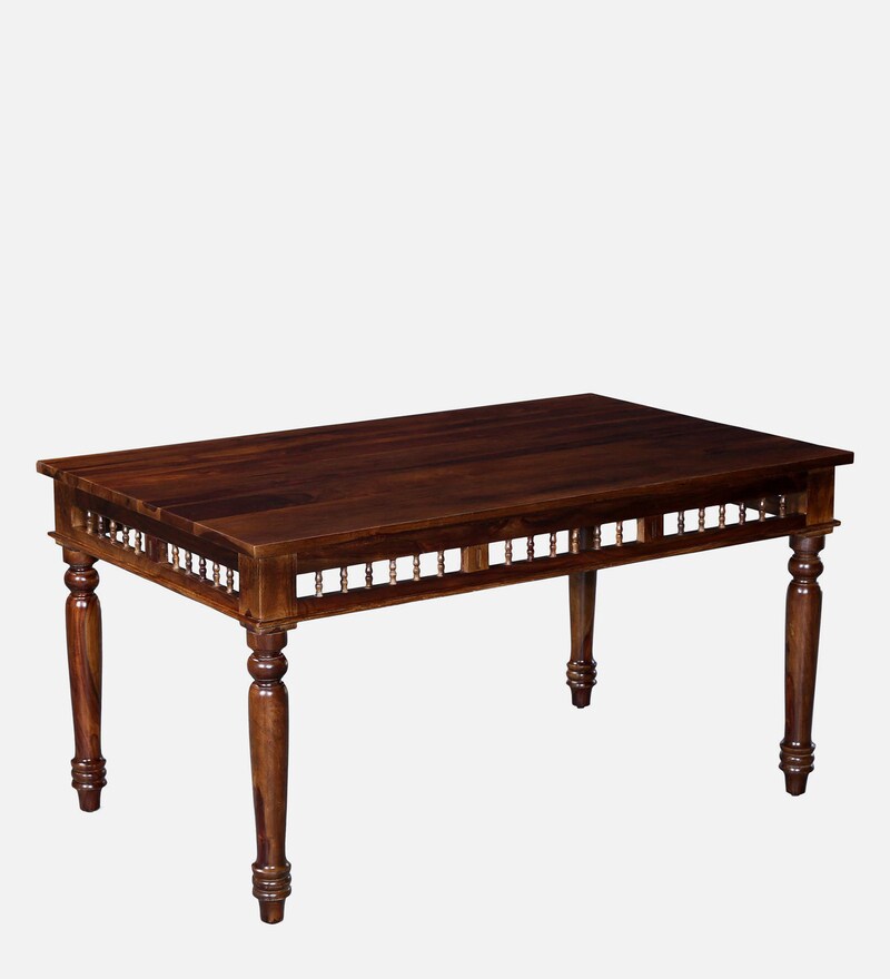 Buy Aramika Sheesham Wood 6 Seater Dining Table In Provincial Teak