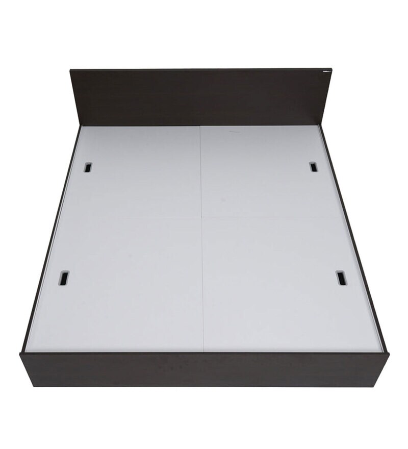 Buy Arthur King Size Bed With Box Storage in Wenge Finish by Nilkamal