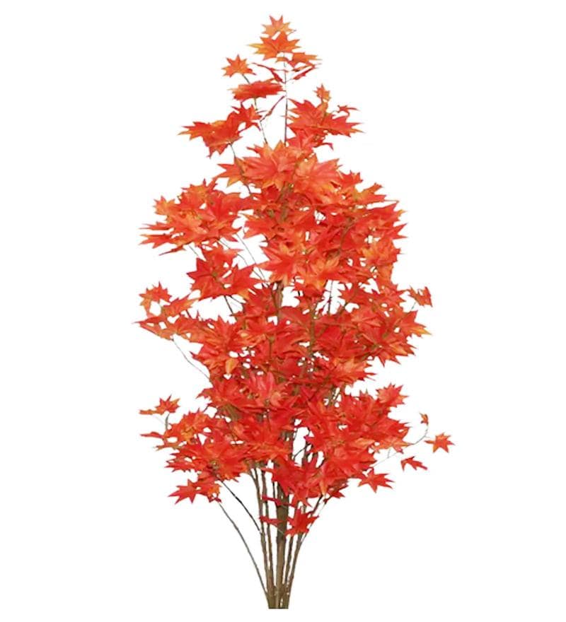 Buy Orange Artificial Japanese Maple Floor Plant without Pot by