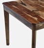 Arabel Sheesham Wood 4 Seater Dining Table In Rustic Teak Finish
