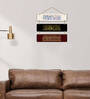 Arabic Calligraphy Multicolour Engineered Wood Wall Hanging Quotes