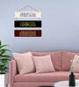Arabic Calligraphy Multicolour Engineered Wood Wall Hanging Quotes