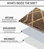 Arabic Coffee Microfibre 16x24 Inches Quick Dry Bath Mat