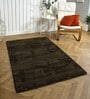 Arabic Coffee Solid Microfiber 6 X 7 Feet Tufted Carpet