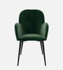 Araceli Velvet Dining Chair In Green Colour