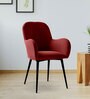 Araceli Velvet Dining Chair In Red Colour
