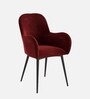 Araceli Velvet Dining Chair In Red Colour