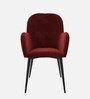 Araceli Velvet Dining Chair In Red Colour