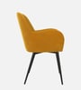 Araceli Velvet Dining Chair In Yellow Colour