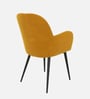 Araceli Velvet Dining Chair In Yellow Colour