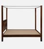 Arahus Sheesham Wood Queen Size Poster Bed in Provincial Teak Finish