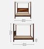 Arahus Sheesham Wood Queen Size Poster Bed in Provincial Teak Finish